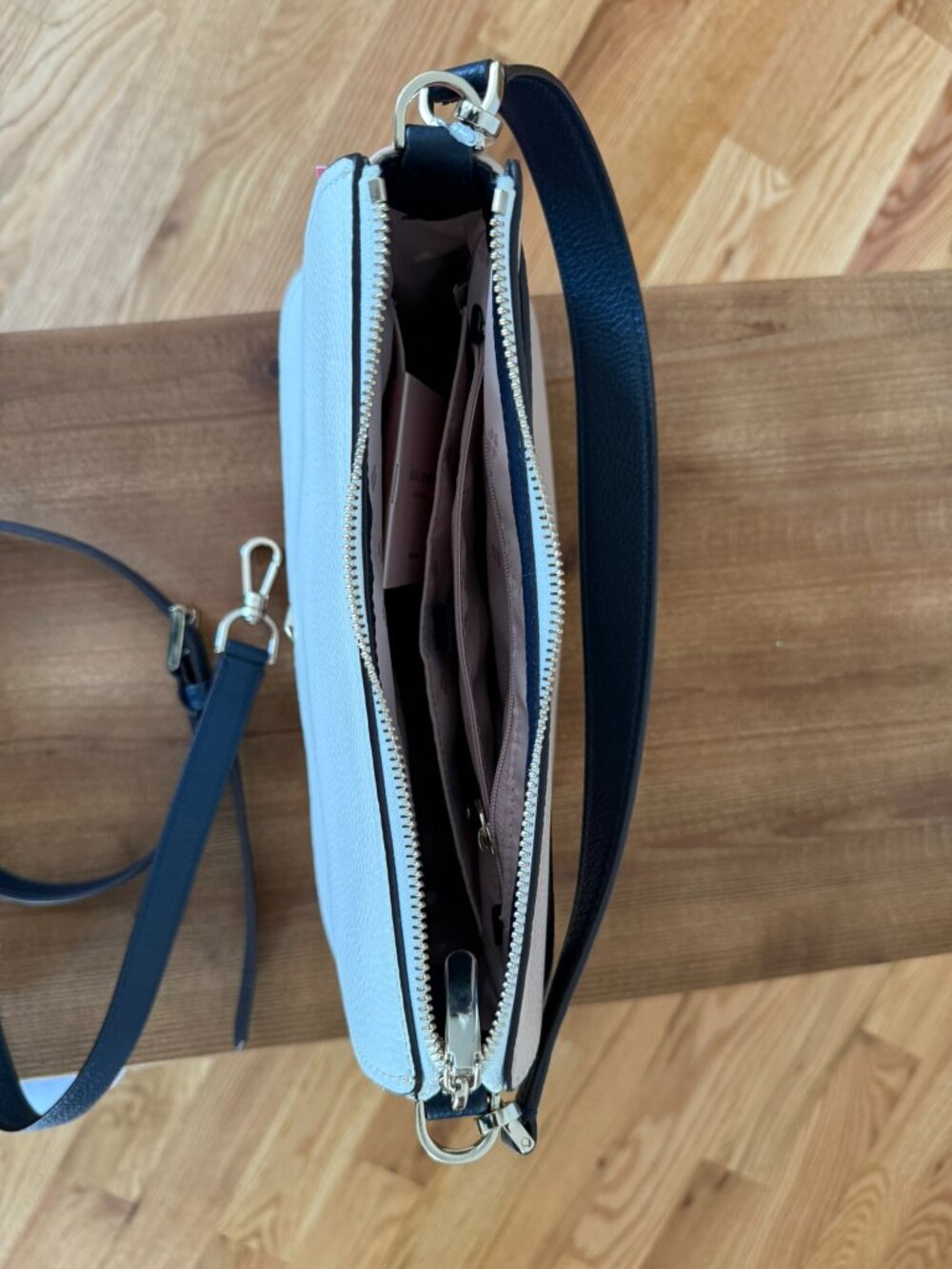 Kate Spade Hudson Medium Convertible Crossbody Bag – Parchment Multi - Picture 4 of 5